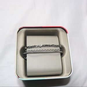 Sliver fossil bracelet